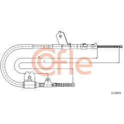 Ťažné lanko parkovacej brzdy COFLE 17.0073