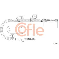 Ťažné lanko parkovacej brzdy COFLE 17.0114