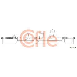 Ťažné lanko parkovacej brzdy COFLE 17.0329