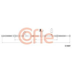 Ťažné lanko parkovacej brzdy COFLE 17.0607