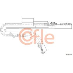 Ťažné lanko parkovacej brzdy COFLE 17.6000