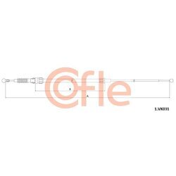Ťažné lanko parkovacej brzdy COFLE 92.1.VK031
