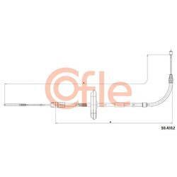 Ťažné lanko parkovacej brzdy COFLE 92.10.4312
