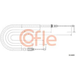 Ťažné lanko parkovacej brzdy COFLE 92.10.6685