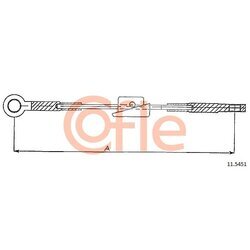 Ťažné lanko parkovacej brzdy COFLE 92.11.5451