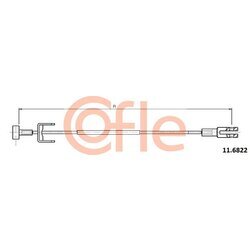 Ťažné lanko parkovacej brzdy COFLE 92.11.6822