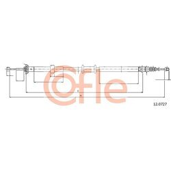 Ťažné lanko parkovacej brzdy COFLE 92.12.0727