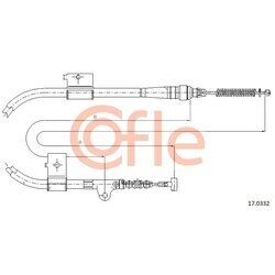 Ťažné lanko parkovacej brzdy COFLE 92.17.0332