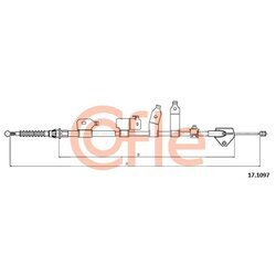 Ťažné lanko parkovacej brzdy COFLE 92.17.1097
