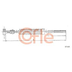 Ťažné lanko parkovacej brzdy COFLE 92.17.115