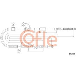 Ťažné lanko parkovacej brzdy COFLE 92.17.2610