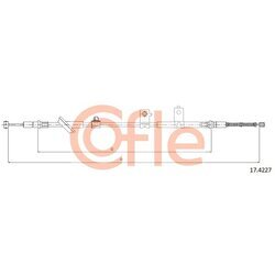 Ťažné lanko parkovacej brzdy COFLE 92.17.4227