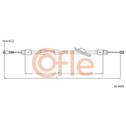 Ťažné lanko parkovacej brzdy COFLE 10.9439