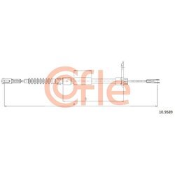 Ťažné lanko parkovacej brzdy COFLE 10.9589