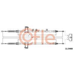 Ťažné lanko parkovacej brzdy COFLE 11.5468