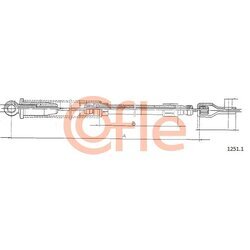 Ťažné lanko parkovacej brzdy COFLE 1251.1