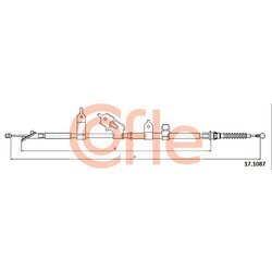 Ťažné lanko parkovacej brzdy COFLE 17.1087