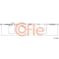 Ťažné lanko parkovacej brzdy COFLE 17.1561