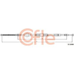 Ťažné lanko parkovacej brzdy COFLE 17.2038