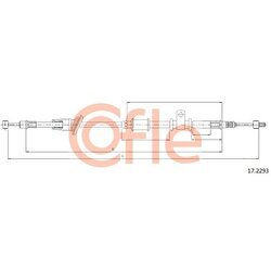 Ťažné lanko parkovacej brzdy COFLE 17.2293