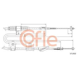 Ťažné lanko parkovacej brzdy COFLE 17.2522