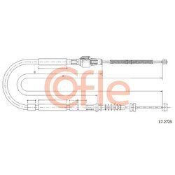 Ťažné lanko parkovacej brzdy COFLE 17.2725