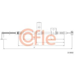 Ťažné lanko parkovacej brzdy COFLE 17.5015