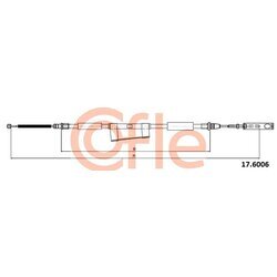 Ťažné lanko parkovacej brzdy COFLE 17.6006