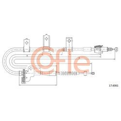 Ťažné lanko parkovacej brzdy COFLE 17.6061