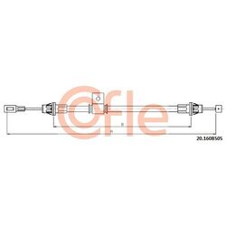 Ťažné lanko parkovacej brzdy COFLE 20.160B505
