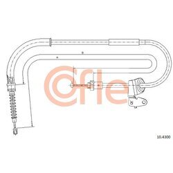 Ťažné lanko parkovacej brzdy COFLE 92.10.4300