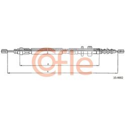 Ťažné lanko parkovacej brzdy COFLE 92.10.4682