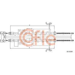 Ťažné lanko parkovacej brzdy COFLE 92.10.5334