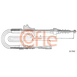 Ťažné lanko parkovacej brzdy COFLE 92.10.7542