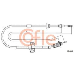 Ťažné lanko parkovacej brzdy COFLE 92.10.8068