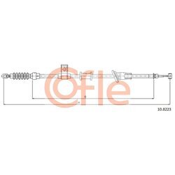 Ťažné lanko parkovacej brzdy COFLE 92.10.8223