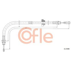 Ťažné lanko parkovacej brzdy COFLE 92.11.5586