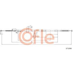 Ťažné lanko parkovacej brzdy COFLE 92.17.1556