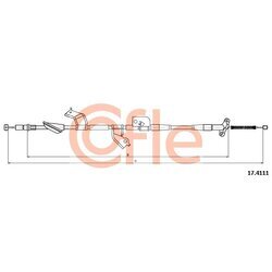 Ťažné lanko parkovacej brzdy COFLE 92.17.4111