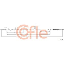 Ťažné lanko parkovacej brzdy COFLE 92.17.4223
