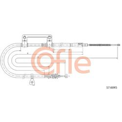 Ťažné lanko parkovacej brzdy COFLE 92.17.6045