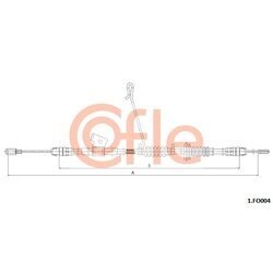 Ťažné lanko parkovacej brzdy COFLE 1.FO004