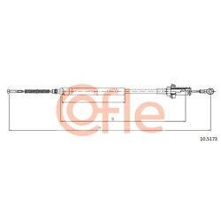 Ťažné lanko parkovacej brzdy COFLE 10.5173