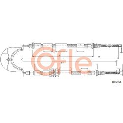 Ťažné lanko parkovacej brzdy COFLE 10.5354