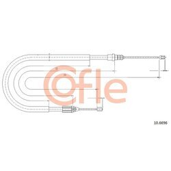 Ťažné lanko parkovacej brzdy COFLE 10.6696