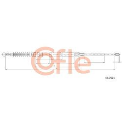 Ťažné lanko parkovacej brzdy COFLE 10.7521