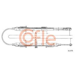 Ťažné lanko parkovacej brzdy COFLE 11.575