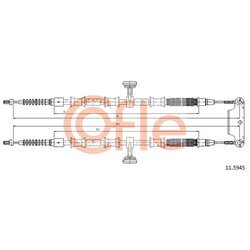 Ťažné lanko parkovacej brzdy COFLE 11.5945