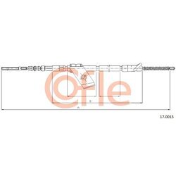 Ťažné lanko parkovacej brzdy COFLE 17.0015