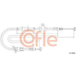 Ťažné lanko parkovacej brzdy COFLE 17.2030